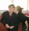 Mom and I at Marjorie\'s after our baptism.